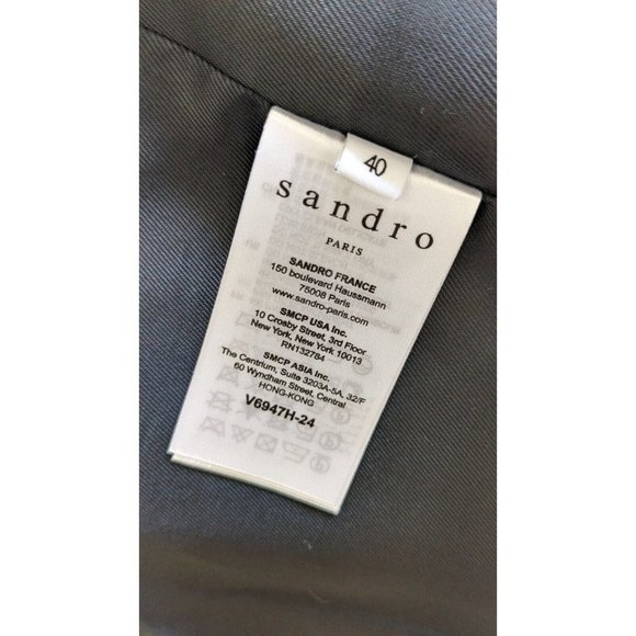 SANDRO Lauryn WOOL Boyfriend Plaid Blazer Size 40 (suit 10-14) - Picture 13 of 14